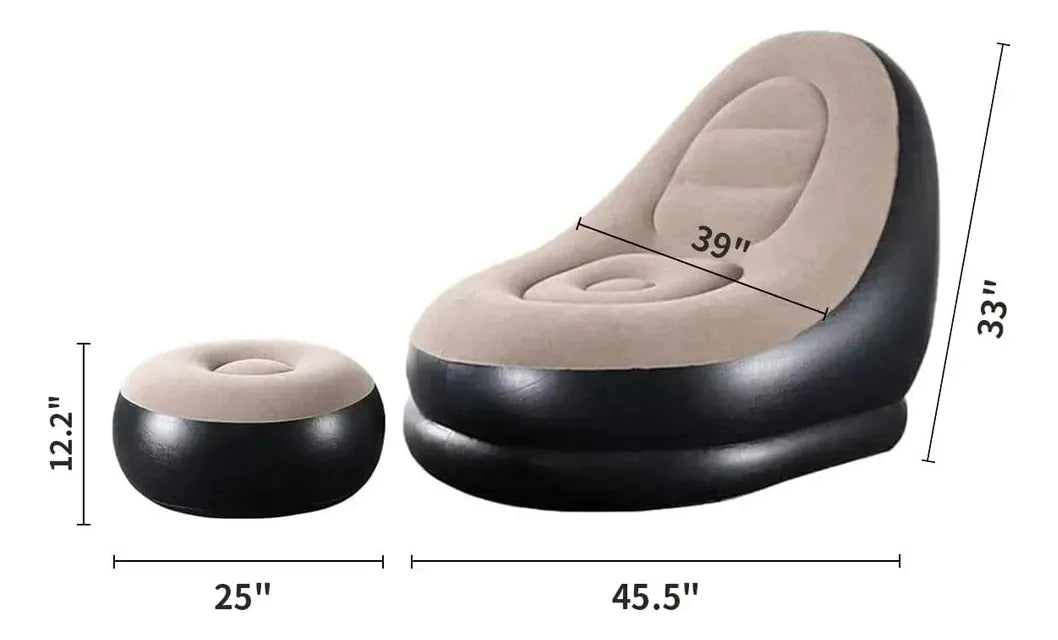 Sofá Inflable Premium con Reposapiés