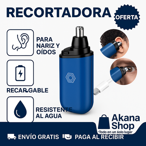Recortador de Vello 2 en 1 para Nariz y Orejas
