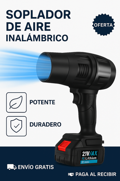 Soplador Inalámbrico Recargable - Libertad total, cero cables