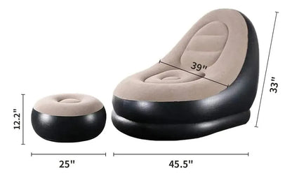 Sofá Inflable Premium con Reposapiés