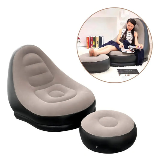 Sofá Inflable Premium con Reposapiés