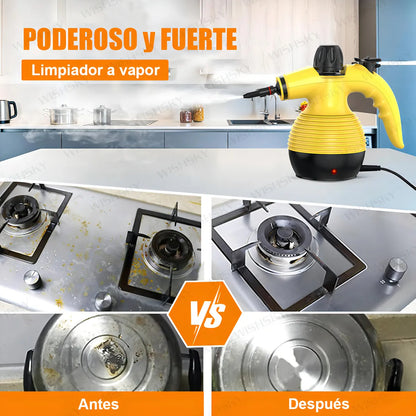 Limpiador de Vapor Multiusos + 9 Accesorios GRATIS