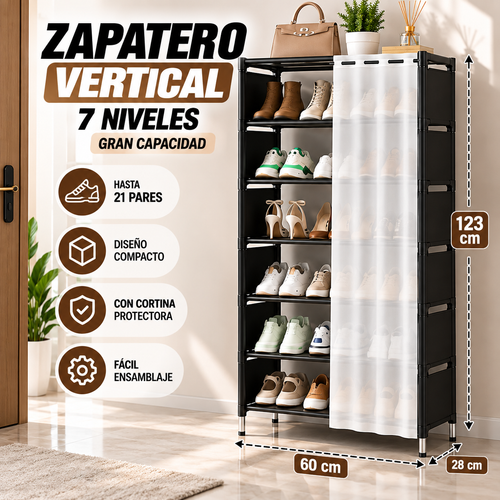 Zapatero Vertical 7 Niveles – Más Espacio, Más Orden
