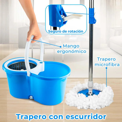 Trapeador Giratorio 360° con Cubeta